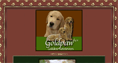 Desktop Screenshot of goldpawgoldens.com