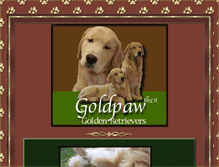 Tablet Screenshot of goldpawgoldens.com